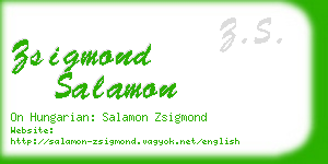 zsigmond salamon business card
